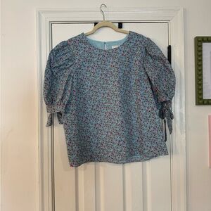 Tuckernuck Hyacinth House Floral Blue Top